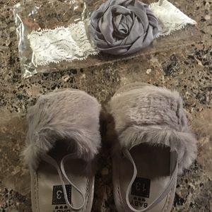 Fur Sandals & Headbands